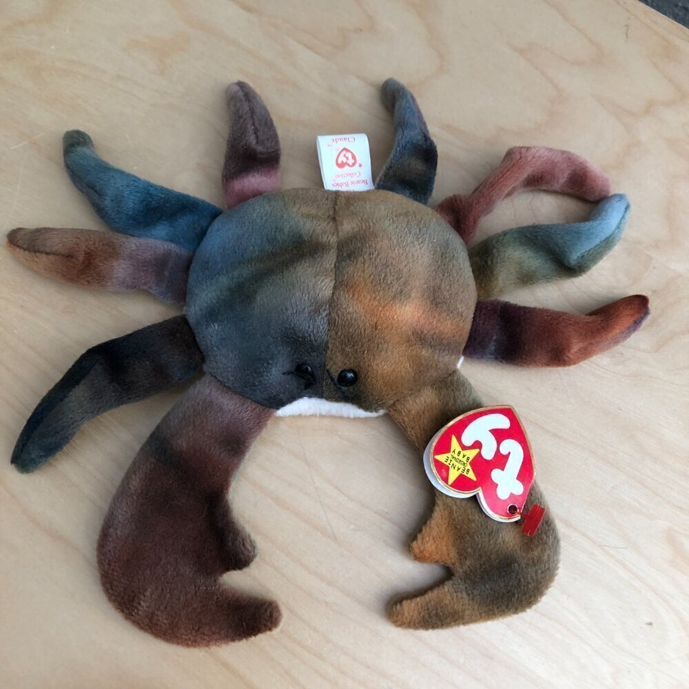 Ty Beanie Baby Claude the Crab DOB September 3, 1996